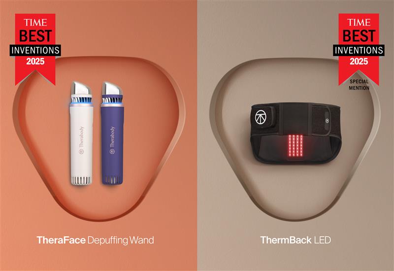 Therabody’s TheraFace Depuffing Wand and ThermBack LED recognized on Time’s Best Inventions of 2025
