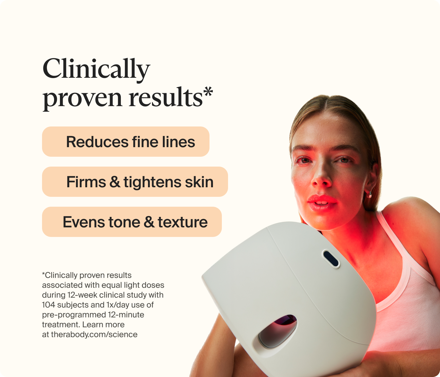 TheraFace Mask Glo | Clinically Proven LED Mask by Therabody
