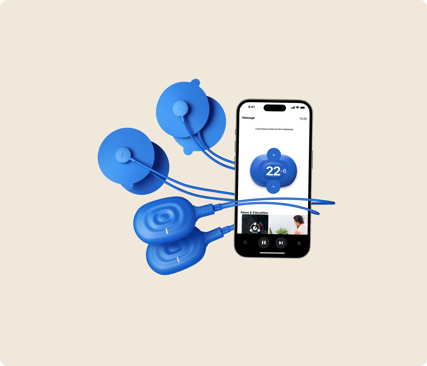 PowerDot Duo (Blue) TENS and NMES tageted muscle stimulation