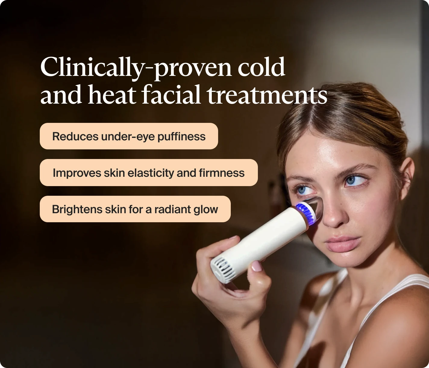 TheraFace Depuffing Wand (White) | Reduce Puffiness & Boost